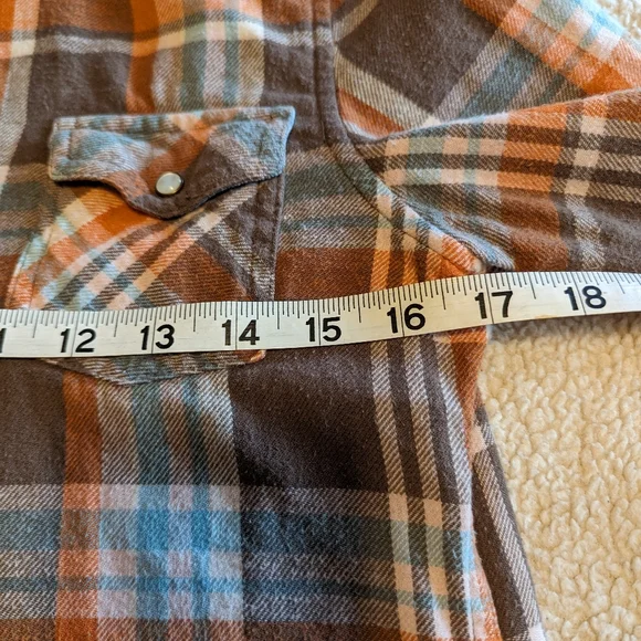 Mossimo Supply Co Flannel Pearl Snap Shirt M - Picture 7 of 7